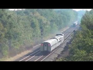 Amtrak Chasing Freight Train