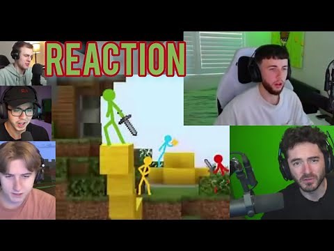 Reaction To Stick Figures In Bedwars Animation vs. Minecraft