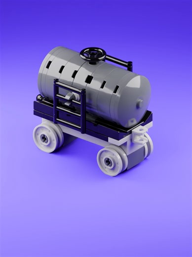 LEGO Rail Tanker 🚆 Custom LEGO train tanker build made with Mini Bricks and technic-style engineering. Inspired by LEGO City trains and creative LEGO MOC railway builds. #lego #legomoc #train #legocity #technic