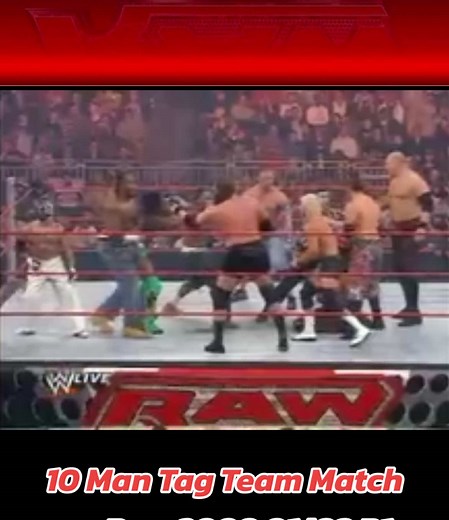 WWE : 10 Man Tag Team Match on Raw 2008 01/03 P1#wwe