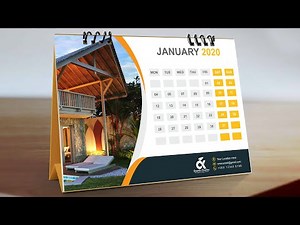 Professional Desk Calendar Design || Photoshop Tutorial