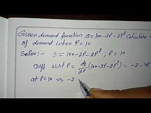 Calculate elasticity of demand