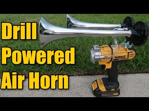 I MADE A Drill Powered Train Air Horn | Dewalt 20v Lithium | LOUD!!!