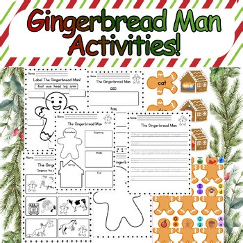Gingerbread Man Activities Sequencing Worksheets and Printables