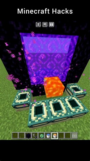 Insane Portal Hacks 💀 #minecraft #hack #shorts
