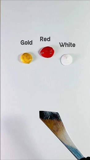 "Flowing Colors: Watercolor Mixing with Gold, Red & White" #colormixing