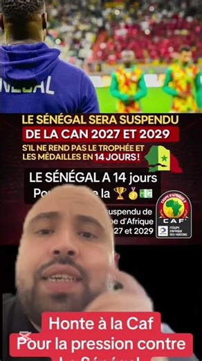 Senegal will be suspended from the 2027 and 2029 Africa Cup of Nations if they do not return…