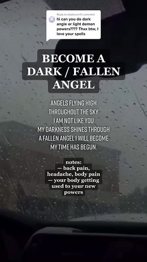 How to Become a Dark Fallen Angel Spell