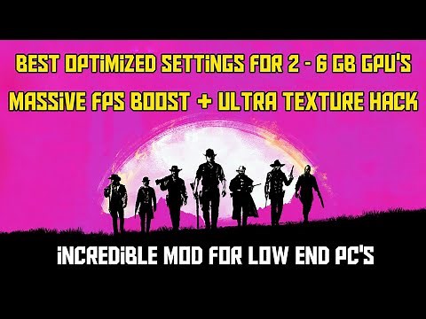 How To Run Red Dead Redemption 2 On 2GB/3GB/4GB GPU's At HIGH Settings // BOOST FPS + Lag Fix //