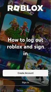 how to log out roblox account and sign in