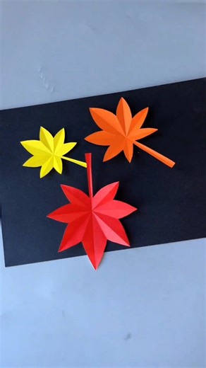 paper crafts creator | Colorful Paper Maple Leaves 🍁✨ #PaperCraft #MapleLeaves #ColorfulDIY #HandmadeCraft #CreativeDIY #EasyPaperCraft #CraftLovers #FunDIY... | Instagram