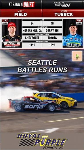 Ryan Tuerck VS Matt Field at Formula Drift Seattle Round 6💥