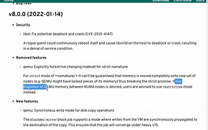 libvirt 8.0 发布了以及之前版本的简单回顾