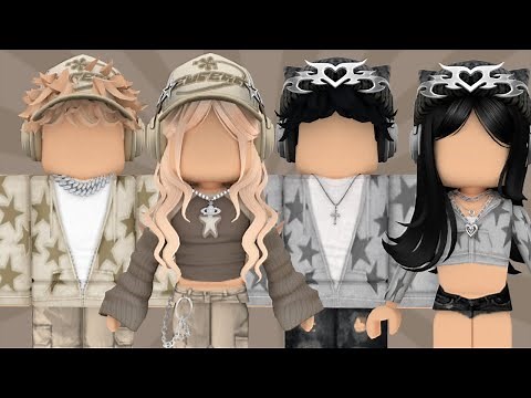 matching y2k roblox outfits w/ CODES and LINKS | coziivibes ♡