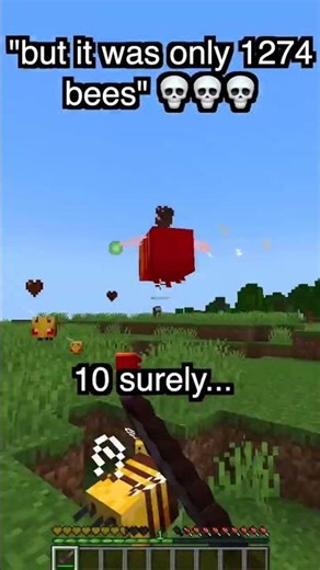 when you accidently spawn 1274 bees 💀💀💀 #minecraft #memes #funny