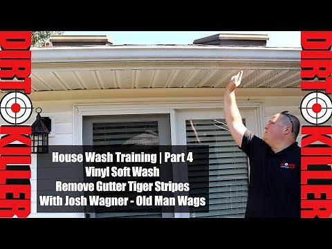 How to pressure wash a house | Part 4 | Remove tiger stripes from gutters