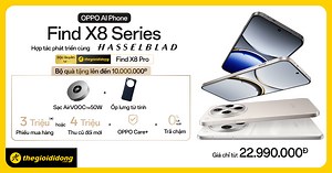 OPPO Find X8 Pro trả chậm 0% lãi suất, tặng gói bảo hành cao cấp