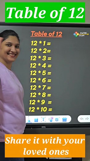 56K views · 405 reactions | Table of 12 #mathsscam | Maths Scam | Facebook