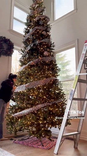 I’ve tried every different way to assemble my tall Christmas tree, and this is the best way! #talltree #christmastree #christmasdecorating