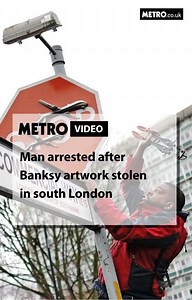 3.3K views · 28 reactions | A man’s been arrested on suspicion of theft and criminal damage after a Banksy was removed from a street in Peckham on Friday. Banksy confirmed it was his work on Instagram, and it’s no secret that his stuff sells for a lot of money. The artist’s highest selling piece ‘Love in the Bin’ went for a huge £18.5 million in 2021. The man remains in custody. | Metro | Facebook