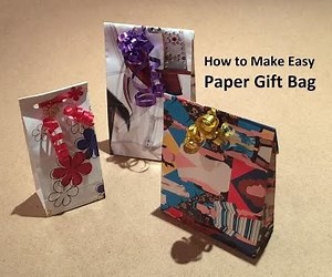 DIY Crafts: How to Make Easy Gift Bag Out of Magazine Paper or Any Paper!