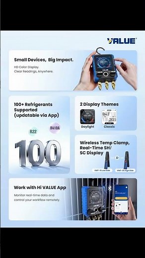 Meet the VALUE VRM1-XN Digital Manifold Gauge | Pocket Smart HVAC Tool #hvac #hvactools