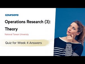 Operations Research (3): Theory Quiz for Week 4 Answers