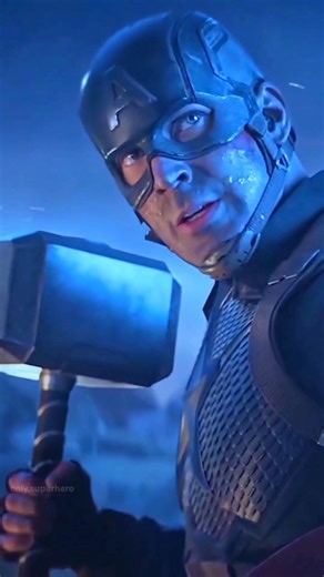 Captain America Lifts Mjolnir 🔥 Most Epic Marvel Moment Ever #viral #shorts #captainamerica #mjolnir