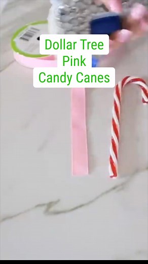 8.6K views · 83 reactions | DIY Dollar Tree pink candy canes!  | Olivia's Romantic Home DIY | Facebook