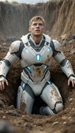 Futuristic Armor Suit Emerges from Underground – Advanced Tech Reveal