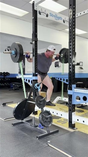 Banded Box Squats For DE Effort
