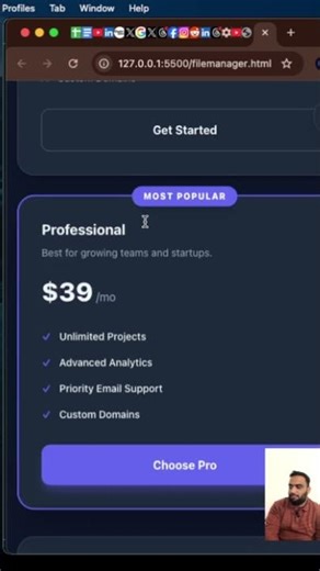 I Built This SaaS Pricing Page Using ONE AI Prompt 😳 #coding #webdesign #tailwindcss #programming