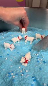 Made a wintery blue polar bear slime and went down a science rabbit hole I don’t understand. 😭❄️ Peachybbies.com restocks Friday at 7pm EST! ✨🎉 | Peachybbies Slime Shop