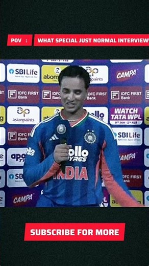 JUST A NORMAL INTERVIEW 💯| #shorts #cricket