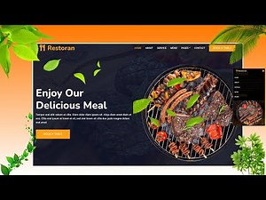 Create A Responsive Food Restaurant Website Using HTML CSS & JavaScript | Simple Design