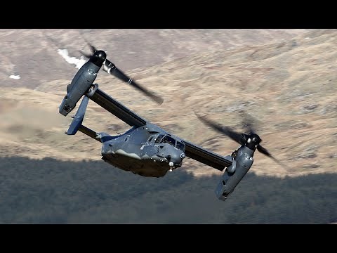 USAF V-22 OSPREY AMAZING MORPHING FROM HELICOPTER TO PLANE - 4K