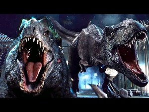 T-Rex vs Indominus Rex - Final Battle Scene - Jurassic World (2015) Movie Clip HD