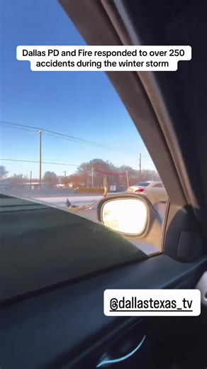 The winter storm led to nearly 280 crashes that required responses from Dallas Police and Fire-Rescue crews #News #Dallas #Texas #ForYou