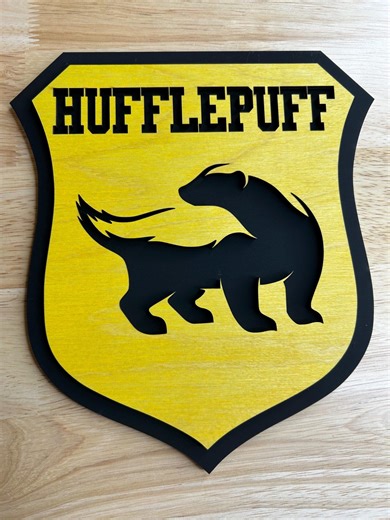 Hufflepuff House Crest | Harry Potter Inspired Wooden Plaque