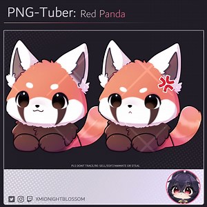 Cute Red Panda Chibi | PNG Tuber | Stream Asset | Cam |reactive PNG | Twitch | Youtube - Etsy UK
