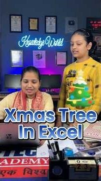 🎄🎅Sparkling Xmas Tree in Excel🔥Advance Excel Trick #shorts #excel #xmas #computer #ytshorts