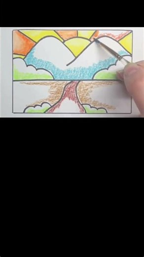 How to paint mountain scenery #drawing #painting #paintingtutorial #paintings #paintingideas #art