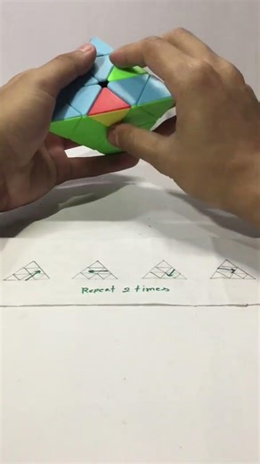 3x3 pyraminx cube easy trick tutorial