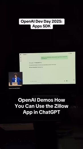 Sam Altman just unveiled App SDK in ChatGPT at OpenAI’s Dev Day. At the event, they demoed how the Zillow app has been integrated as well as more partners like Canva, Spotify, Coursera, and more which will be available in ChatGPT today. #openaidevday #openai #zillow #chatgpt #gpt5 | CNET