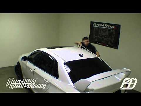 Gloss Black Vinyl Roof Wrap Installation