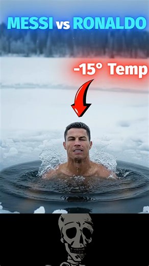 Ronaldo vs Messi vs iShowSpeed vs Holland In Cold Water Bath #football #shortsfeed