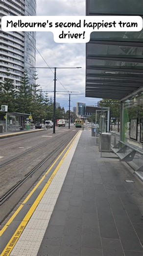 Melbourne W8 class tram W8.959 arrives at the Docklands Stadium tram stop on Harbour Esplanade on a route 35 City Circle service, driven by Melbourne's second happiest (and Melbourne's friendliest!) tram driver, Brenden, complete with a cheerful ding as the tram pulls up! Follow Kayden's Transport for more trams and public transport content! #kaydenstransport #tramvideography #w8classtram #citycircletram35 #melbournetrams #melbournessecondhappiesttramdriver #melbournesfriendliesttramdriver | Kay