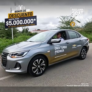 ¡Tu próximo vehículo será un Onix Turbo! 🚘 Cómpralo ahora en Chevrolet Campesa y recibe 🤩👇 👉 Bono de descuento hasta por $5 millones de pesos 👉 Soat gratis Recibe más información contactando con un asesor por WhatsApp 👉 https://wa.link/o413it o llamando al 📲 3156701307. | Campesa