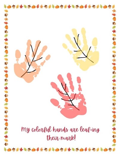 Fall Handprint & Footprint Craft Templates
