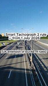 🚨 New 2026 tachograph requirement for vans (2.5t ) From 1 July 2026, UK and EU rules are changing for vans weighing over 2.5 tonnes that operate international journeys for hire and reward. These vehicles will be required to have a smart tachograph 2 installed and used — even if they previously didn’t. Part 2 will cover exact deadlines and what you must do next. #tachograph #vansuk #DriversHours #dvsa | Smart Tachograph UK